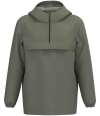 NS616 Native Spirit Unisex Waterproof 1/4 Zip Windbreaker organic khaki colour image